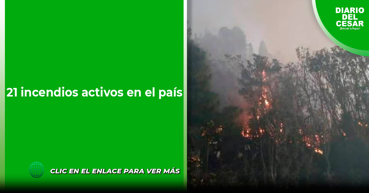 21 Incendios Activos En El País